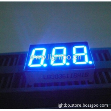 3 Digit 0.36" Common Anode Ultra Bright Blue 7 Segment Led Display 